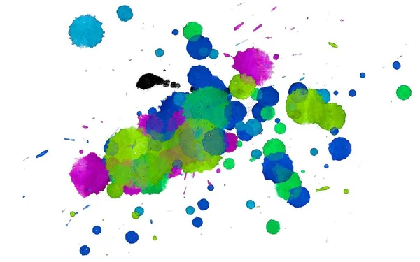 Abstraktes Aquarell Aquarell Handgezeichnet Farbspritzer Fleck Auf Weißem Hintergrund — Stockfoto