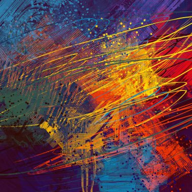 Farklı renk kalıplarına sahip soyut grunge arkaplanı