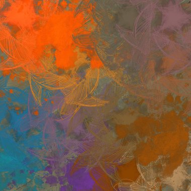 Kopya alanı ile soyut grunge desenli arkaplan