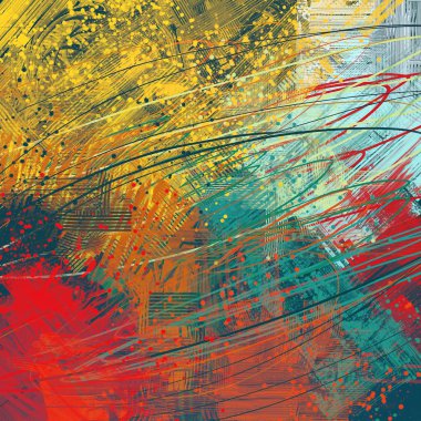 Farklı renk kalıplarına sahip soyut grunge arkaplanı