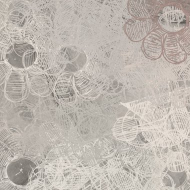 Çiçek elementleriyle kusursuz desen