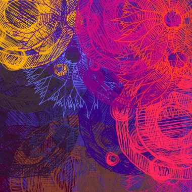 Kopya alanı ile soyut grunge desenli arkaplan