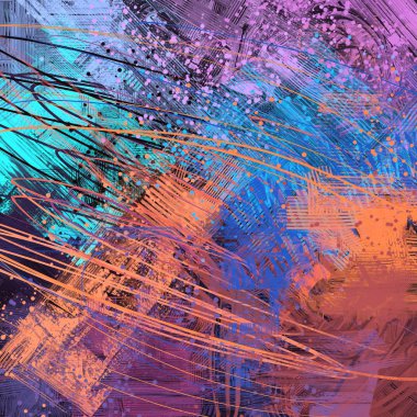 kopya alanı ile arka plan için sanatsal renkli illüstrasyon