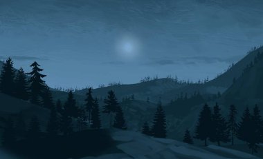 Dağları olan güzel dağ manzarası