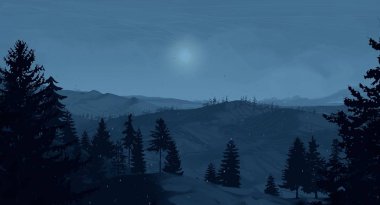 Dağları olan güzel dağ manzarası