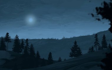 Dağları olan güzel dağ manzarası