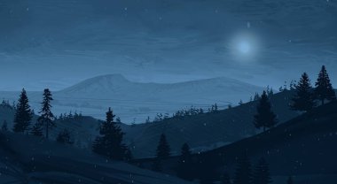 Dağları olan güzel dağ manzarası