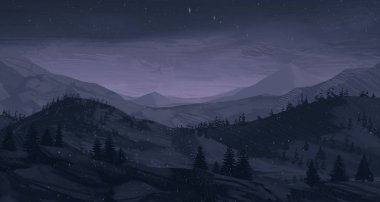 Dağları olan güzel dağ manzarası