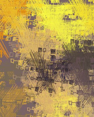 farklı Vintage desenleri ile grunge arka plan