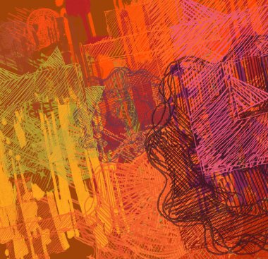 Farklı renk kalıplarına sahip soyut grunge arkaplanı