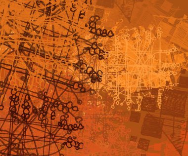 farklı Vintage desenleri ile soyut grunge arka plan