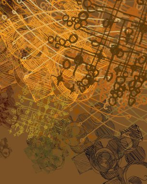 Vintage desenleri ile grunge arka plan