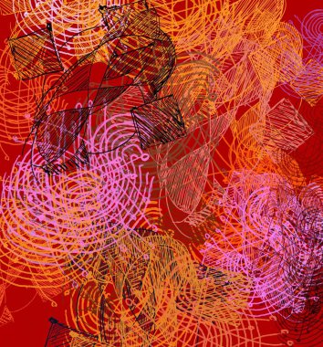 Tasarım için alan ile Soyut Fraktal arka plan.