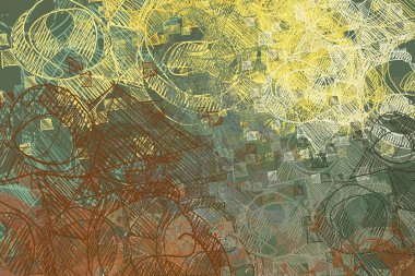 farklı Vintage desenleri ile soyut grunge arka plan