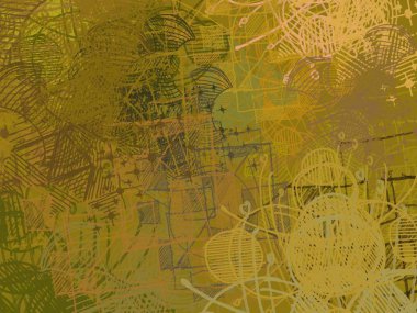 farklı Vintage desenleri ile soyut grunge arka plan