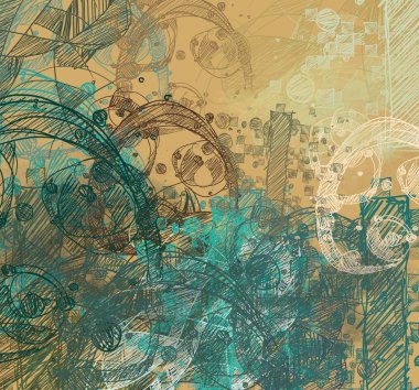 Vintage desenleri ile grunge arka plan