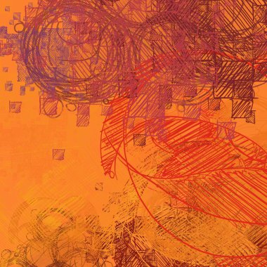 farklı Vintage desenleri ile soyut grunge arka plan