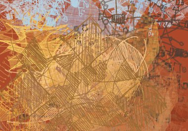 sorunsuz soyut sanat çizimi, kopyalama alanı şablonu için arka plan