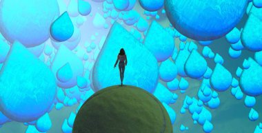 boşluk ile soyut mavi arka plan