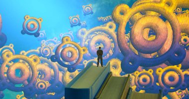 mavi gökyüzünde arka plan