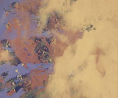 Metin için yeri olan boya lekeleriyle soyut arkaplan  