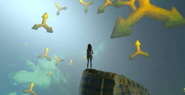 Denizde güzel bir kadın