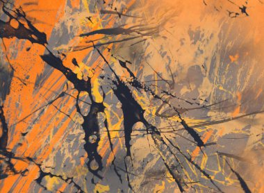 Metin için yeri olan boya lekeleriyle soyut arkaplan  