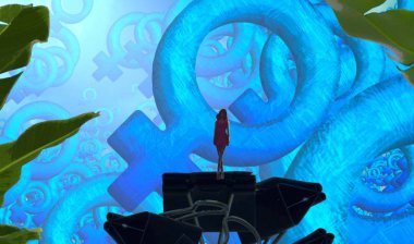 güzel bir soyut illüstrasyon