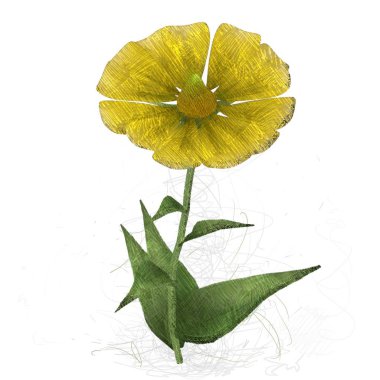 Beyaz arkaplanda yeşil yaprak izole edildi