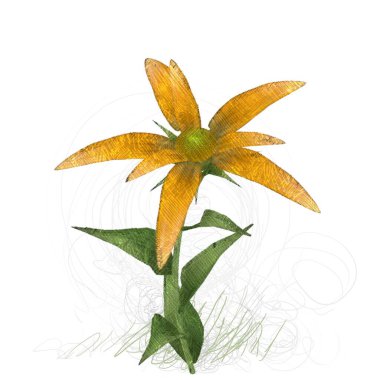 beyaz zemin üzerine suluboya çiçek