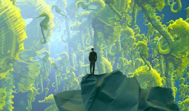 yeşil giysili güzel kadın