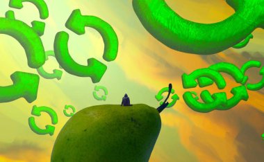 Soyut renkli arka plan, hayal gücü kavramı insan silueti.