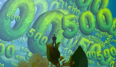 Yeşil arkaplanın vektör illüstrasyonu