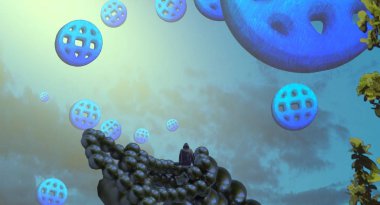 Noel topları ile soyut arkaplan