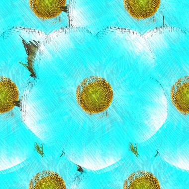 ayçiçeği ve güneş ile arka plan