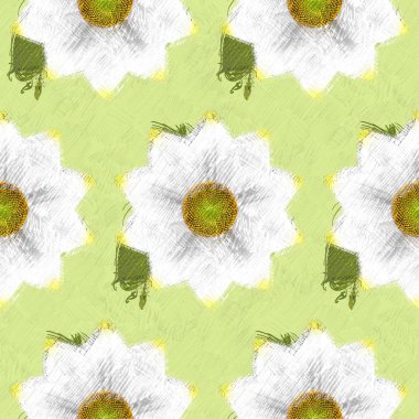 Arka planda çiçekler olan kusursuz desen