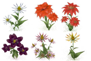 Çiçeklerle kusursuz desen