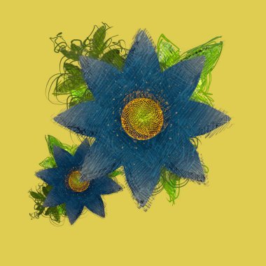 bir çiçek ile noel ağacı