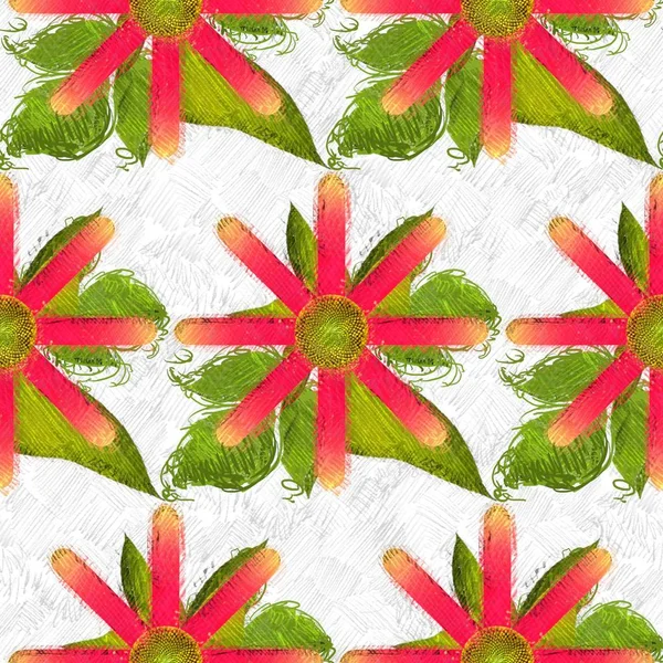 Nahtloses Muster Mit Grünen Blättern — Stockfoto