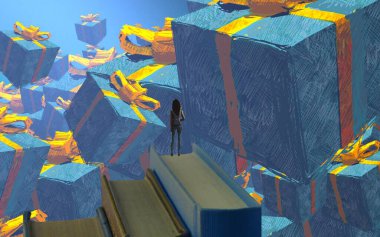 renkli soyut mutlu noel arka plan