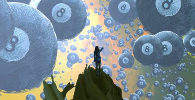 kopya alanı ile arka plan için sanatsal renkli illüstrasyon