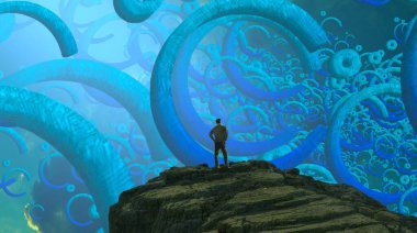 boşluklu soyut fraktal arkaplan