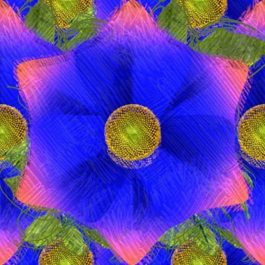 Arka planda çiçekler olan kusursuz desen