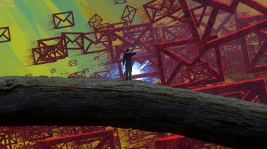 metin için alanı olan soyut kavramsal yaratıcı arkaplan 