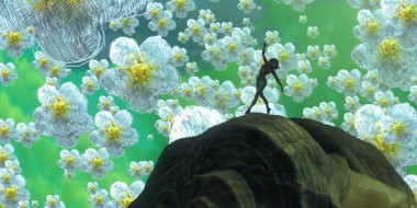 metin için alanı olan soyut kavramsal yaratıcı arkaplan 