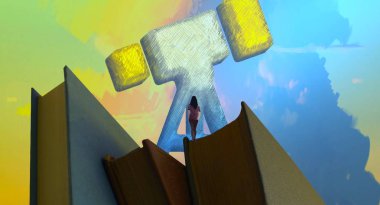 ahşap arka plan üzerinde modern ev