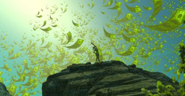 sahilde yeşil balık