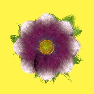 Eskipli arka planda dağınık grungy çiçek