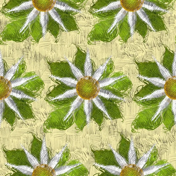 Seamless Pattern Flowers Background — Stock Photo, Image