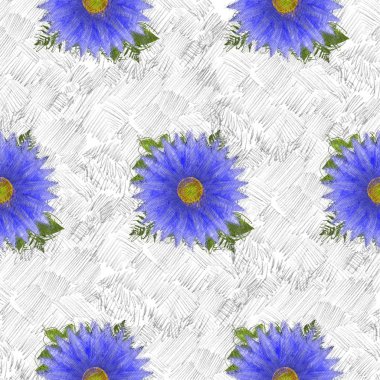 Dağınık tarzda çiçek çizim, grungy arka plan.